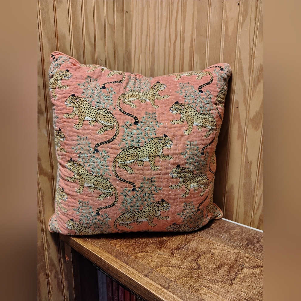 Kantha Quilted Throw Pillow